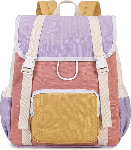 Travel Backpack For School Girls Kids Backpack Canvas Book for Women, Purple
