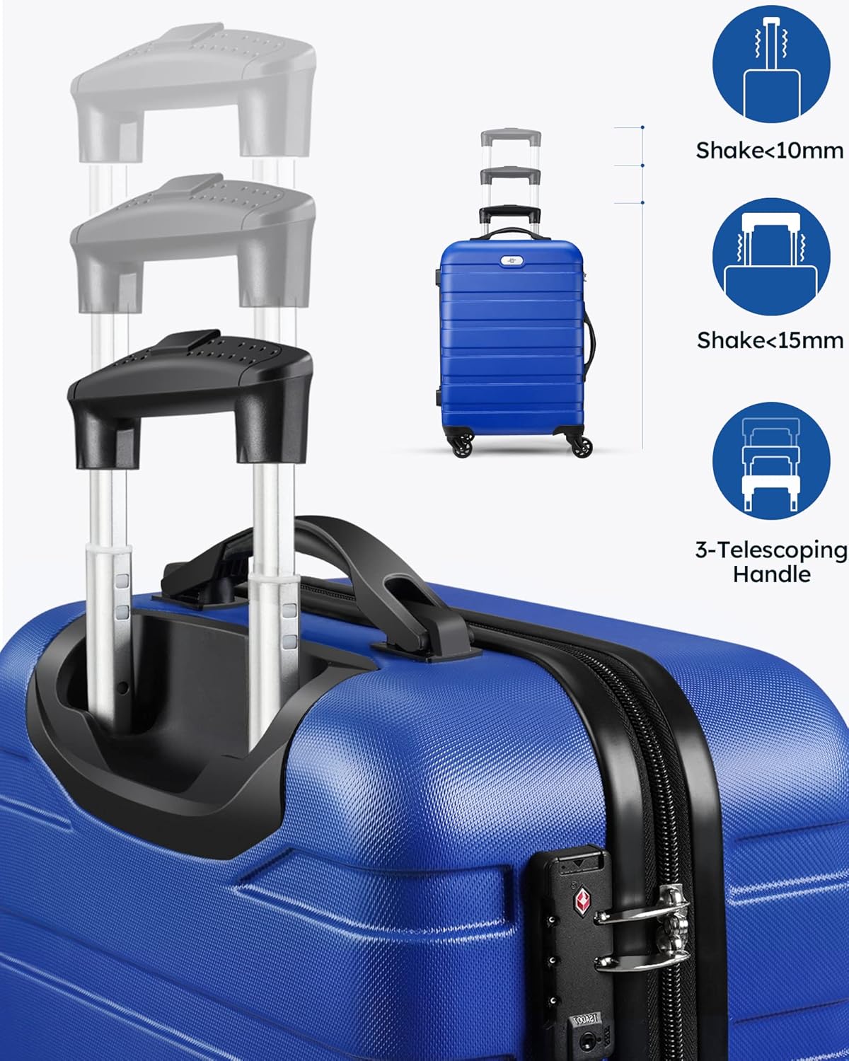 Suitour Luggage 3 Piece Sets Hard Shell Luggage Set with Spinner Wheels, TSA Lock, 20 24 28 inch