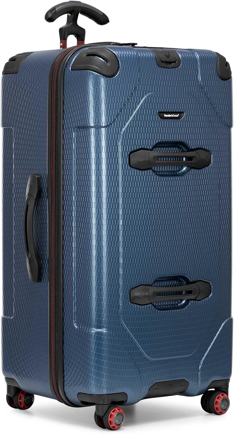 Traveler's Choice Maxporter II Hardside Polycarbonate Spinner Wheels, Navy, 30" Trunk Luggage