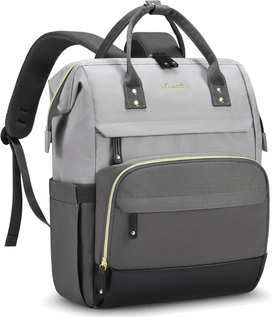 LOVEVOOK Laptop Backpack for Women, 15.6 Inch Work Business Backpacks Purse With Large Capacity, Waterproof Nurse Bag College Bookbag for School, Waterproof Casual Daypack for Travel