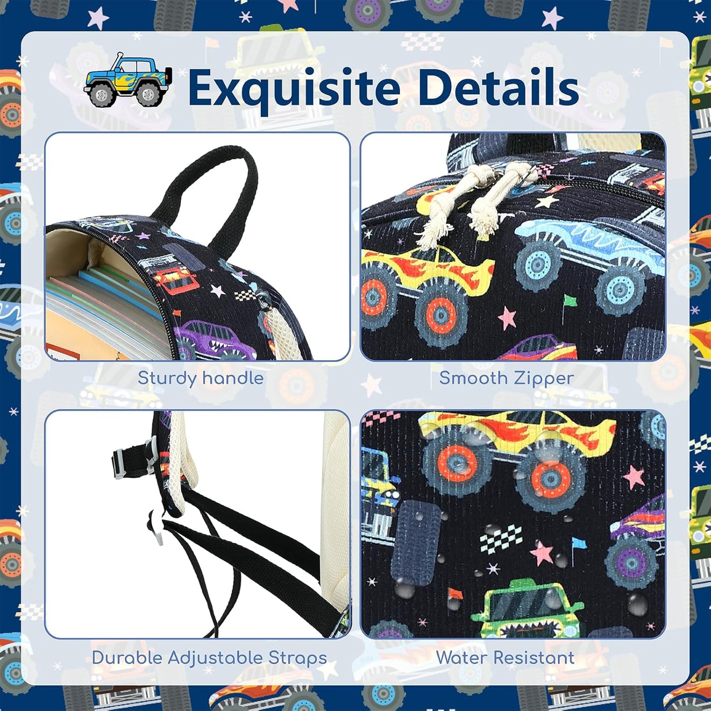 CAMTOP Preschool Backpack for Kids Boys Girls Toddler Backpack Kindergarten School Bookbags for Age 3-8