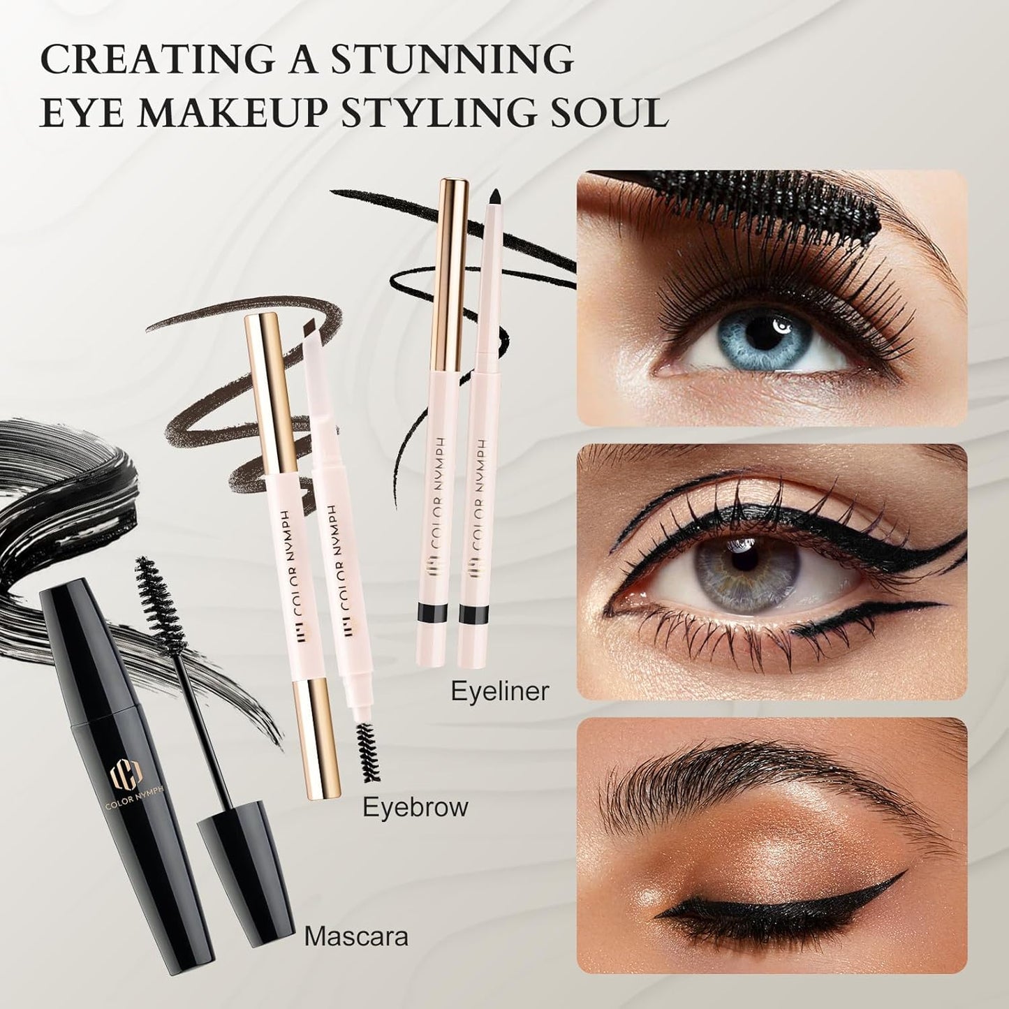 Color Nymph Makeup Sets for Teens Girls Women, Professional Makeup Kits All In One Makeup Set Storage Train Case, Beginner Full Cosmetics Kit with Eyeshadow Blush Lipstick Lipgloss Mascara etc Black