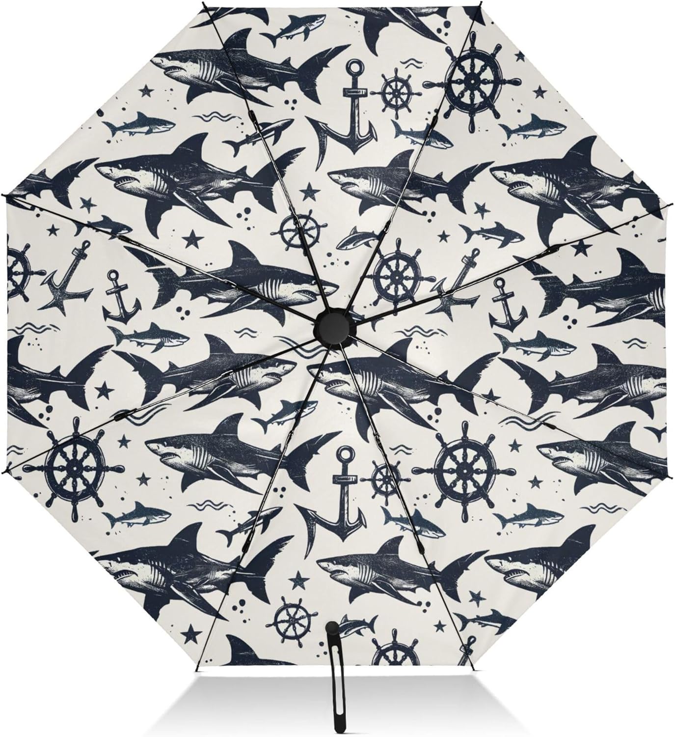 Automatic Folding Umbrella Windproof Strong, UV Protection Compact Black Gothic Moon Spider Webs and Bats Sun Rain Sun Rain Travel Umbrellas for Women Men