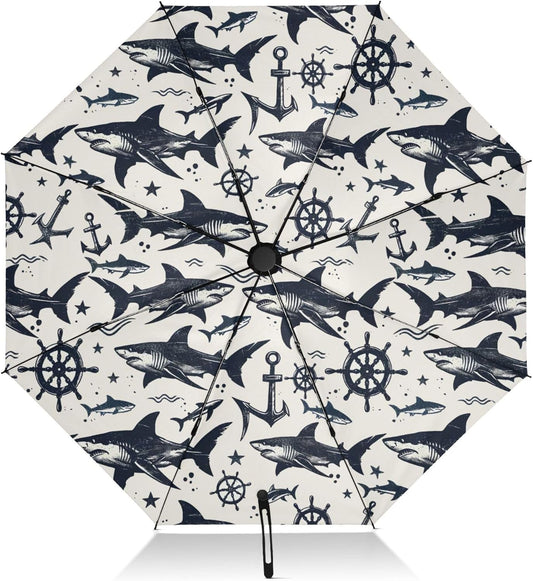 Automatic Folding Umbrella Windproof Strong, UV Protection Compact Black Gothic Moon Spider Webs and Bats Sun Rain Sun Rain Travel Umbrellas for Women Men