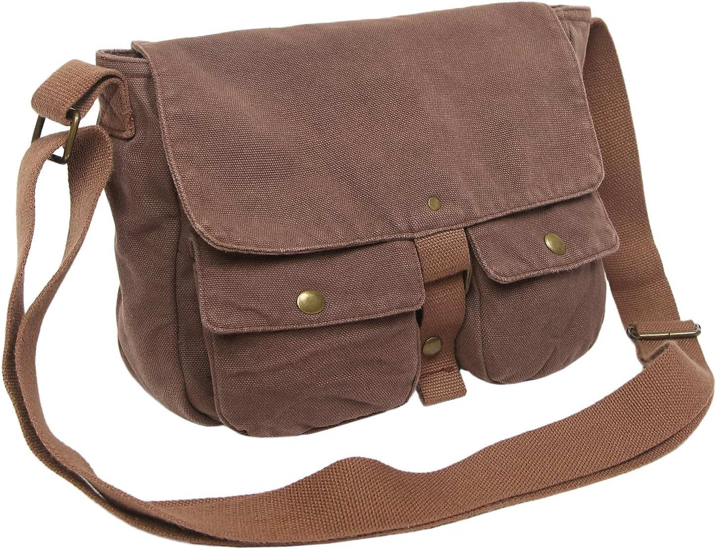 School Vintage Canvas Messenger Bag for Men Crossbody Shoulder Bag Satchel