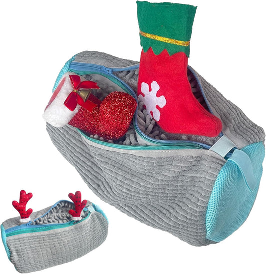 Dual Compartments Shoe Washing Machine Bag, 360° Deep Clean Laundry Bag, Reusable Shoe Bag for Washing Machine, Shoe Cleaning Bag for Sneakers Tennis Shoes Sock