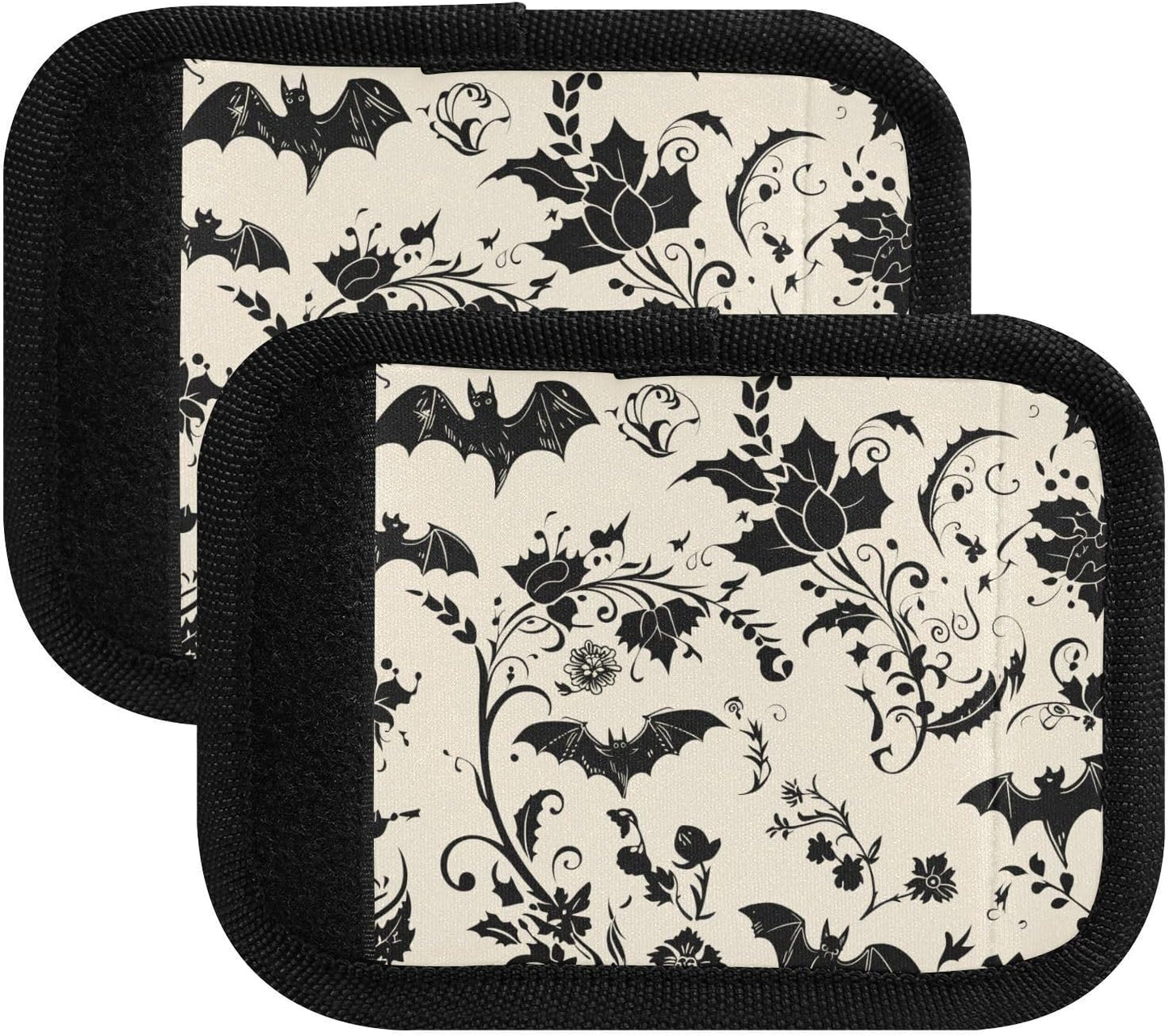 Goth Bats 2 Pack Luggage Handle Wrap for Suitcase Luggage Identifier Travel Tags Handle Protection Sleeve Cover