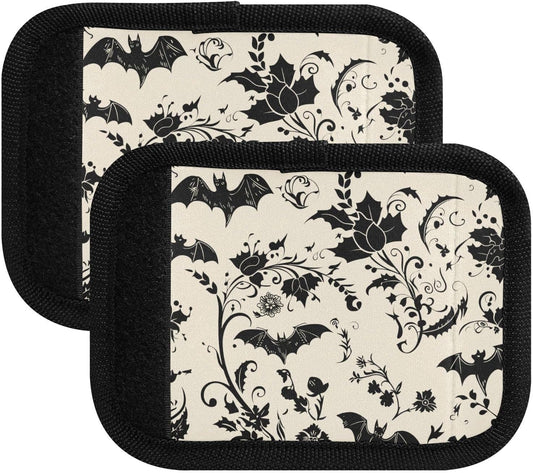 Goth Bats 2 Pack Luggage Handle Wrap for Suitcase Luggage Identifier Travel Tags Handle Protection Sleeve Cover