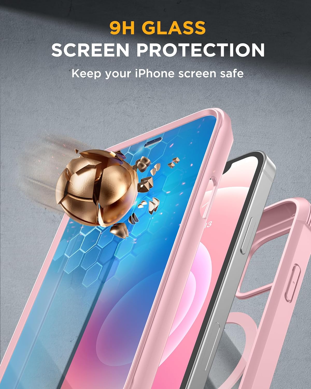 Miracase Magnetic for iPhone 12 mini Case, [360 Full-Body Protection & Complete Camera Guard], Drop