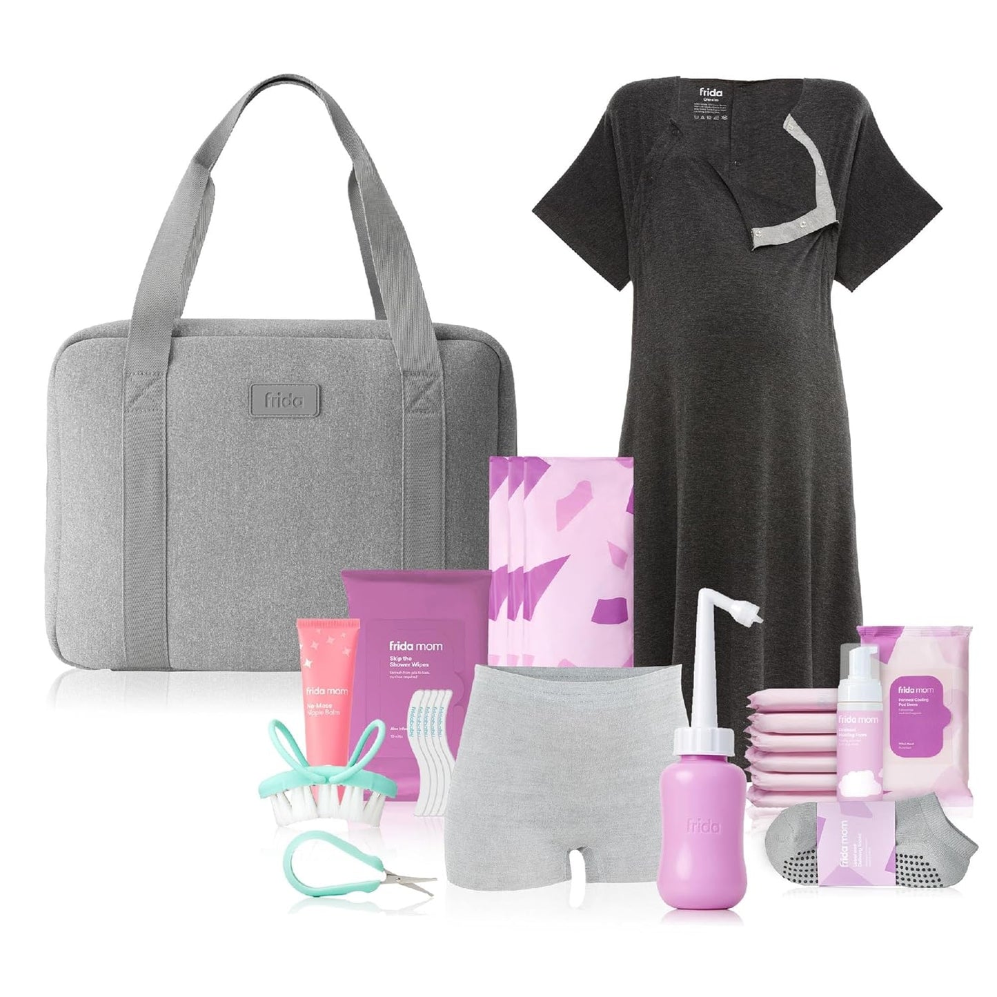 Frida Mom 30pc Pre-Packed Hospital & Diaper Bag Essentials Gift Set, Includes Labor, Postpartum, &