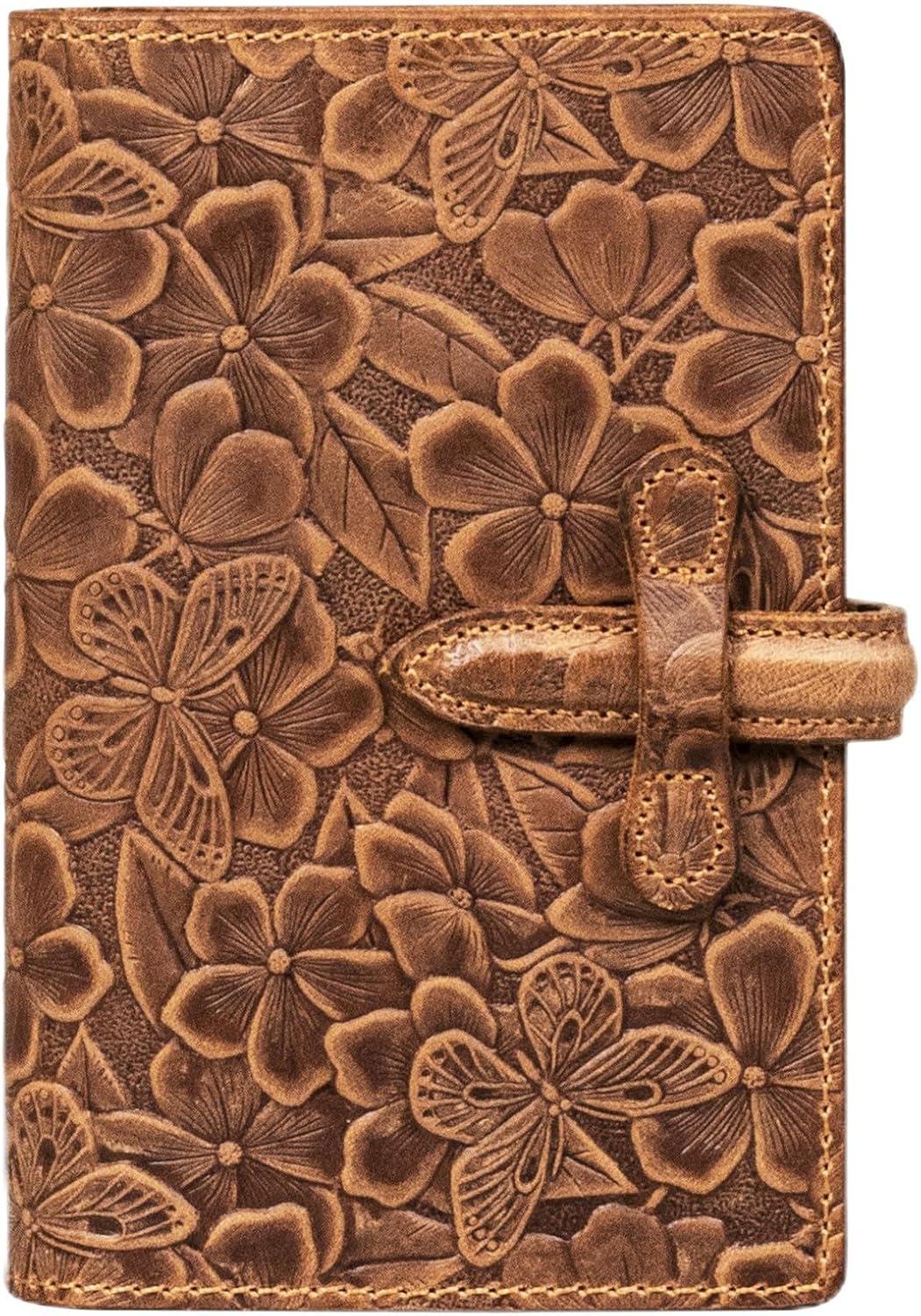 Genuine Leather Passport Holder for Women Men - RFID Blocking Slim Travel Wallet，Brown