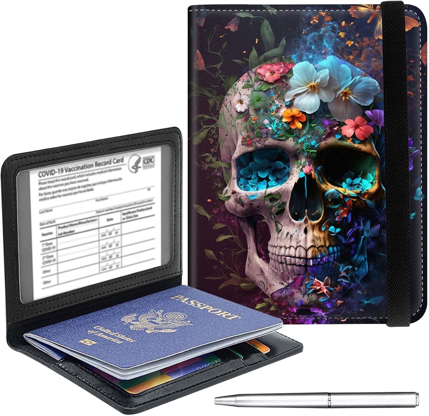 Passport Holder Cover Wallet Travel Essentials RFID Blocking Case Leather Passport Cover Wallet