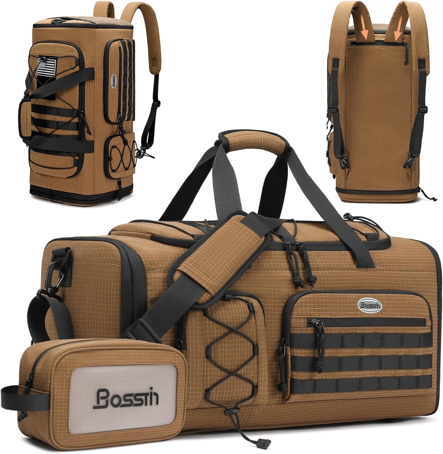 Bosstin Gym Bag for Men & Women,45L Travel Duffle Sports Duffel Bag Gym Weekender Overnight