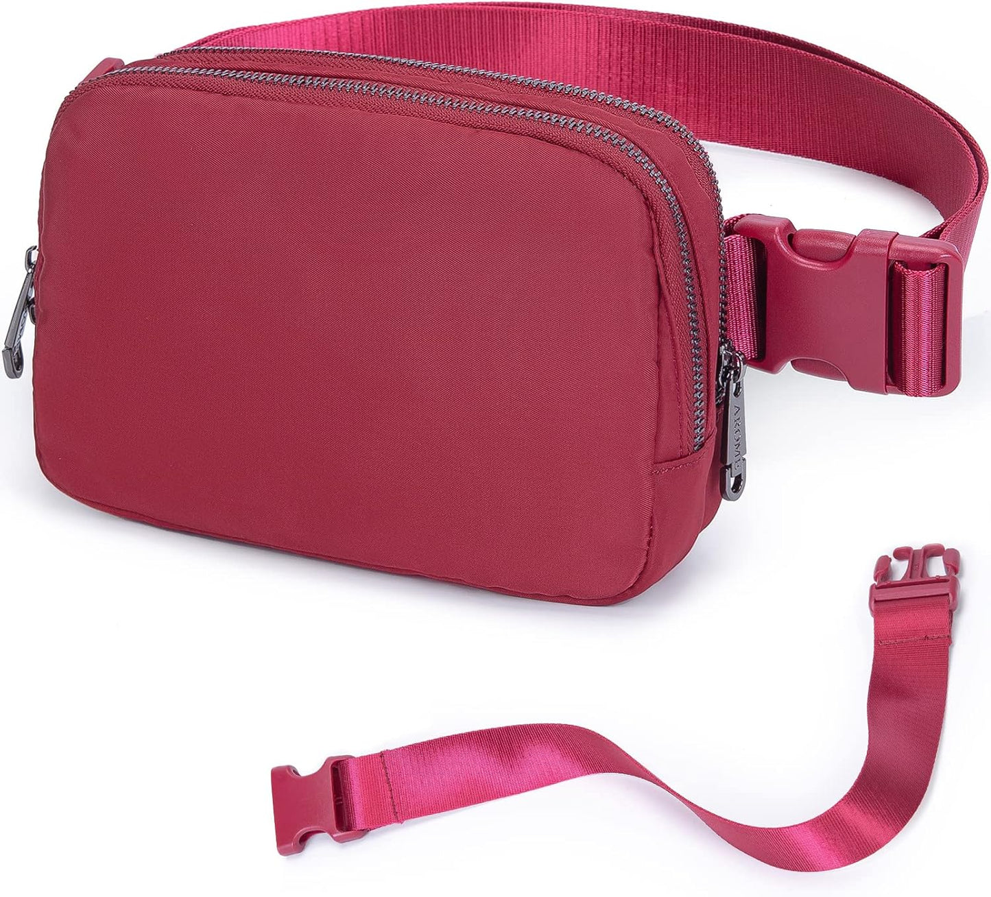 AROME Mini Belt Bag for Women, Fashion Waist Packs Fanny Pack Crossbody Bags with Strap Extender for Women Men, Waterproof Waist Bag Hip Bum Bag for Casual Travel Running Hiking Outdoor Sports