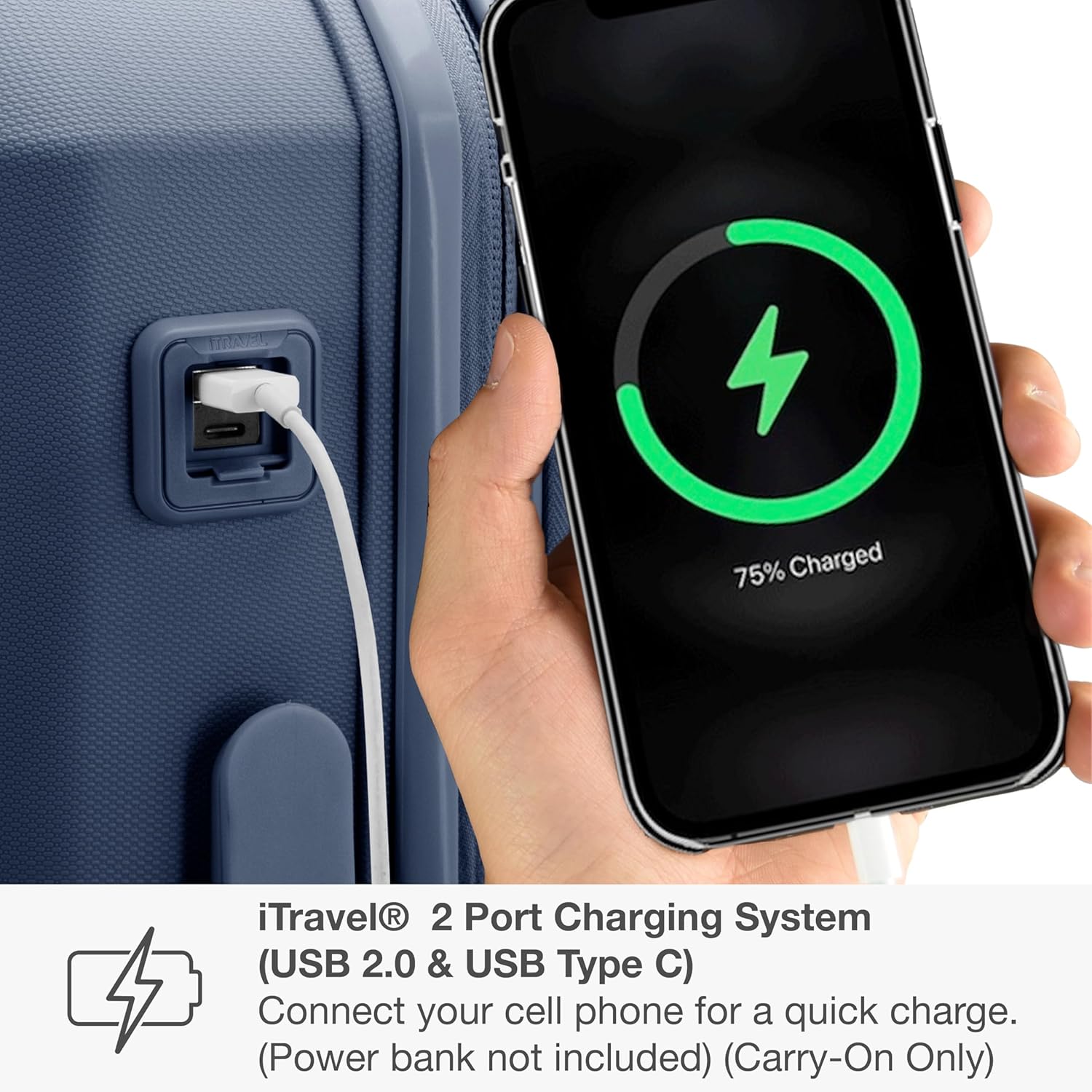 Traveler's Choice Pagosa Indestructible Hardshell Expandable Spinner Luggage, Navy, 3-Piece Set