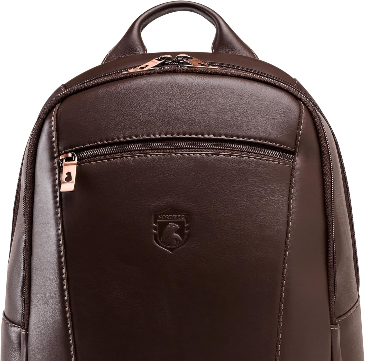 Nordweg Leather Laptop Backpack NW074B – Lightweight Daypack for Work, Travel & College – Fits