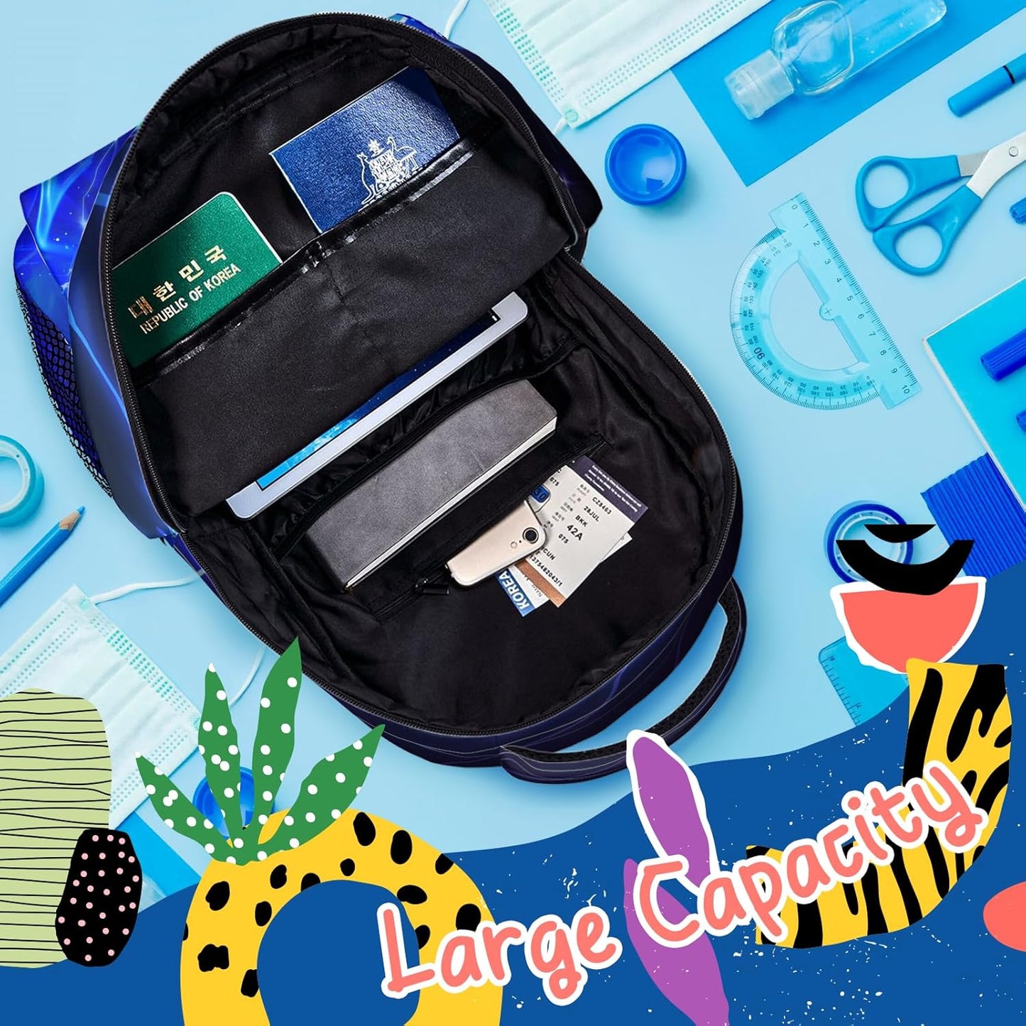 Dragon Kids Backpack for Boys Girls Elementary Schoolbag Kindergarten Bookbags Preschool School Bag Toddler Book Bags Travel Bag Hiking Camping Rucksack Daypack for Students Back to School Gifts