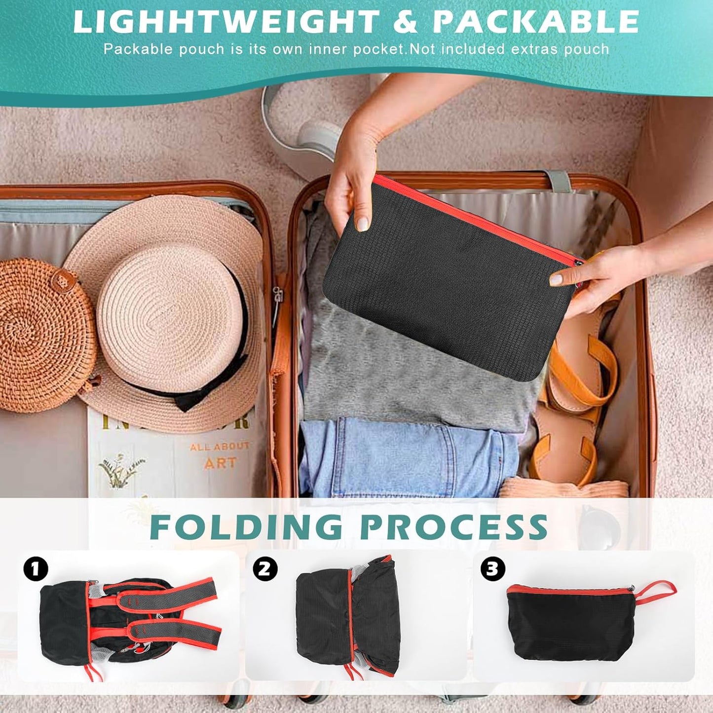 20L Small Hiking Backpack, Lightweight Foldable Daypack Water-resistant Travel Camping Packable Backpack