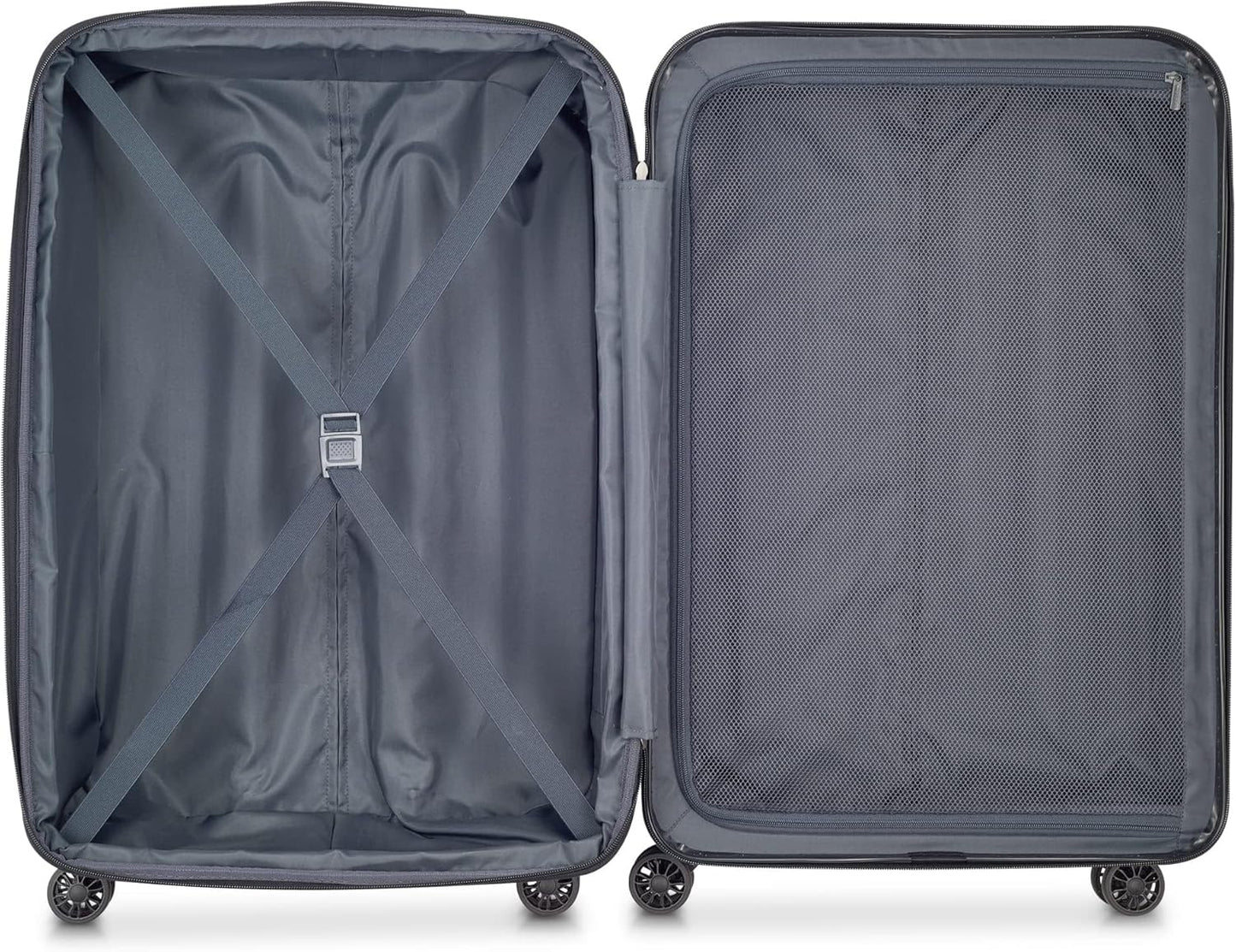 DELSEY PARIS Helium Aero Hardside Expandable Luggage with Spinner Wheels, Black, Checked-Medium 24