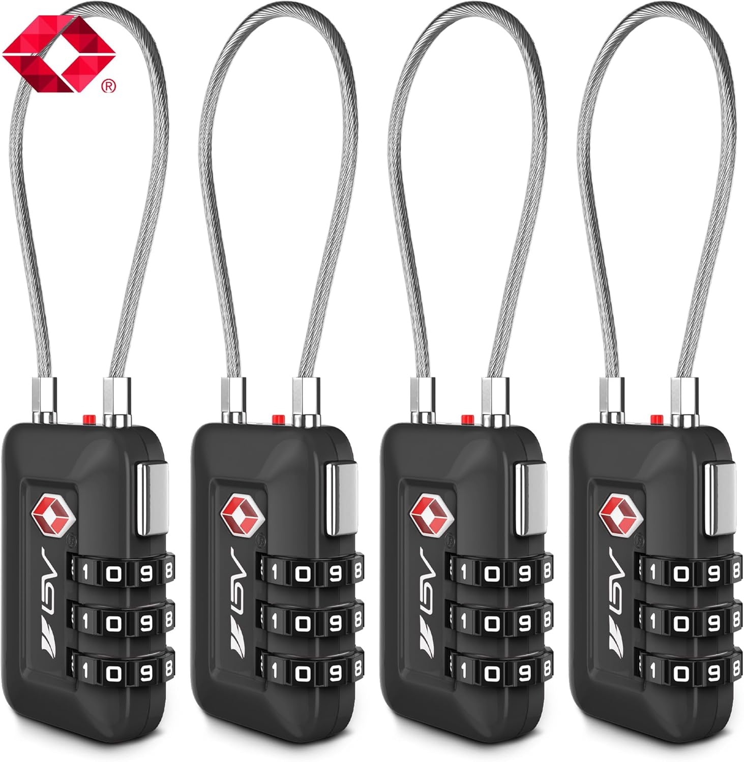 TSA Accepted Luggage Travel Lock, Set-Your-Own Combination Lock for School Gym Locker, Luggage