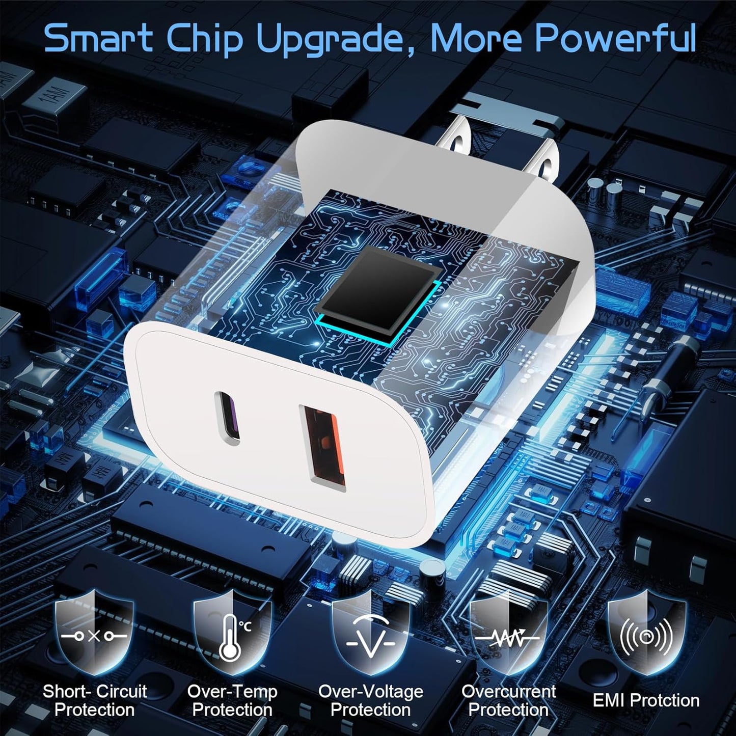 Dual Port A/C Charger for iPhone 17 16 15,Type C Charger Fast Charging Block,2Pack Quick USB C Wall Chargers Adapter,10FT USB C Charging Cable for iPhone 17/17 Pro Max/17 Air/16 Pro/16e/15 Plus/15 Pro