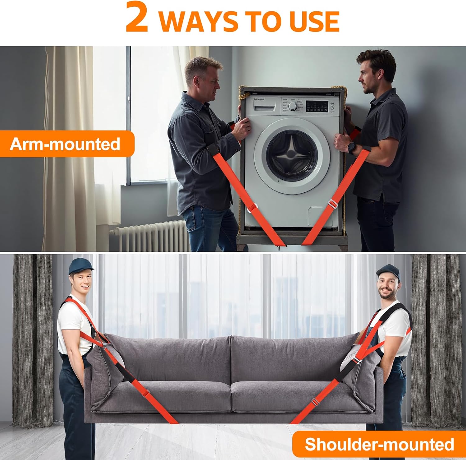Lifting Moving Straps for Heavy Furniture: 2-Person Lifting & Moving System - Moving Furniture