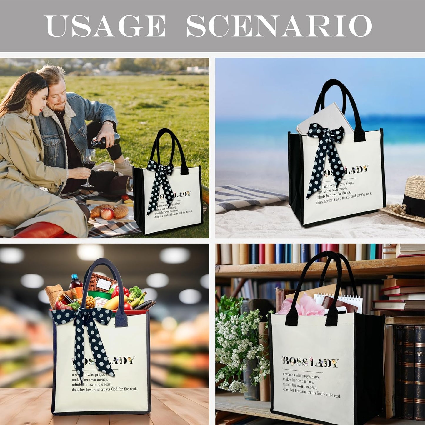 Definition Shoulder Beach Bag - Floral Canvas Tote Bag Gifts