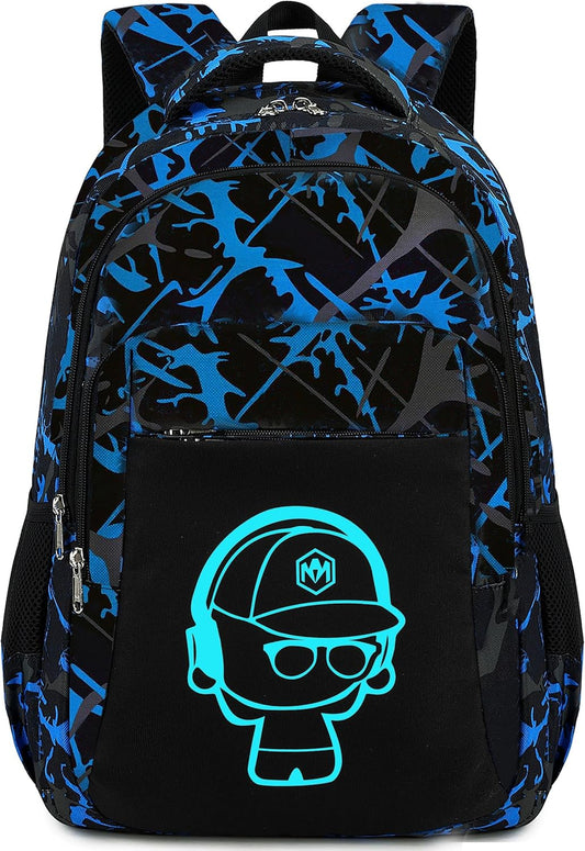LEDAOU School Backpack for Boys Girls Kids Bookbag Elementary Primary Middle School Bag Travel Back Pack for Ages 6-14