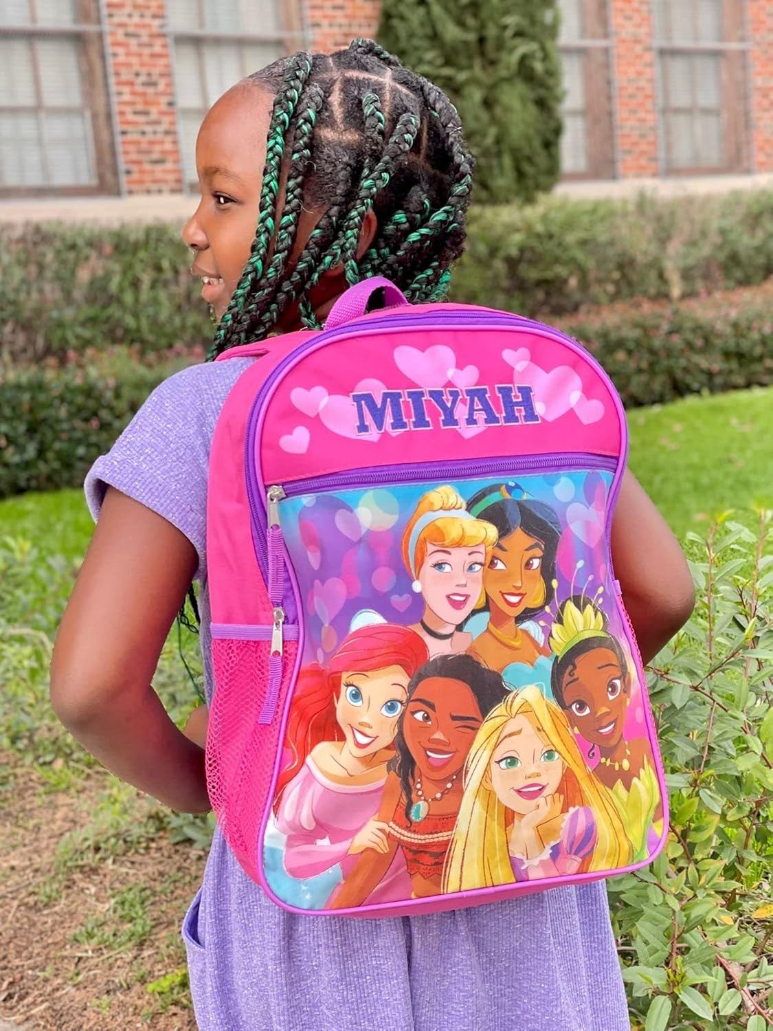 Personalized 16 Inch License School Backpack - Princesses Squad