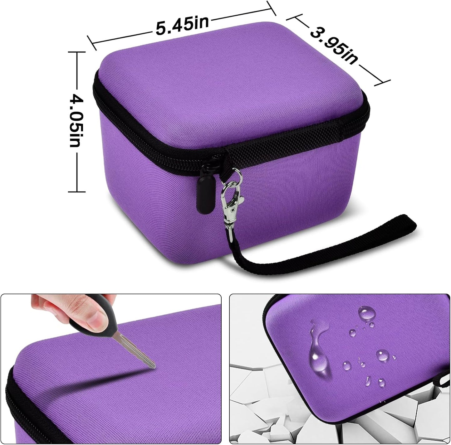 Vlogging Camera Case Compatible with for Duluvulu/for VJIANGER/for JGIPL/for TEBNGIHNM 4K Digital Cameras for Youtube. Vlog Camera Carrying Storage for Lens, Cable and Other Accessories - Purple