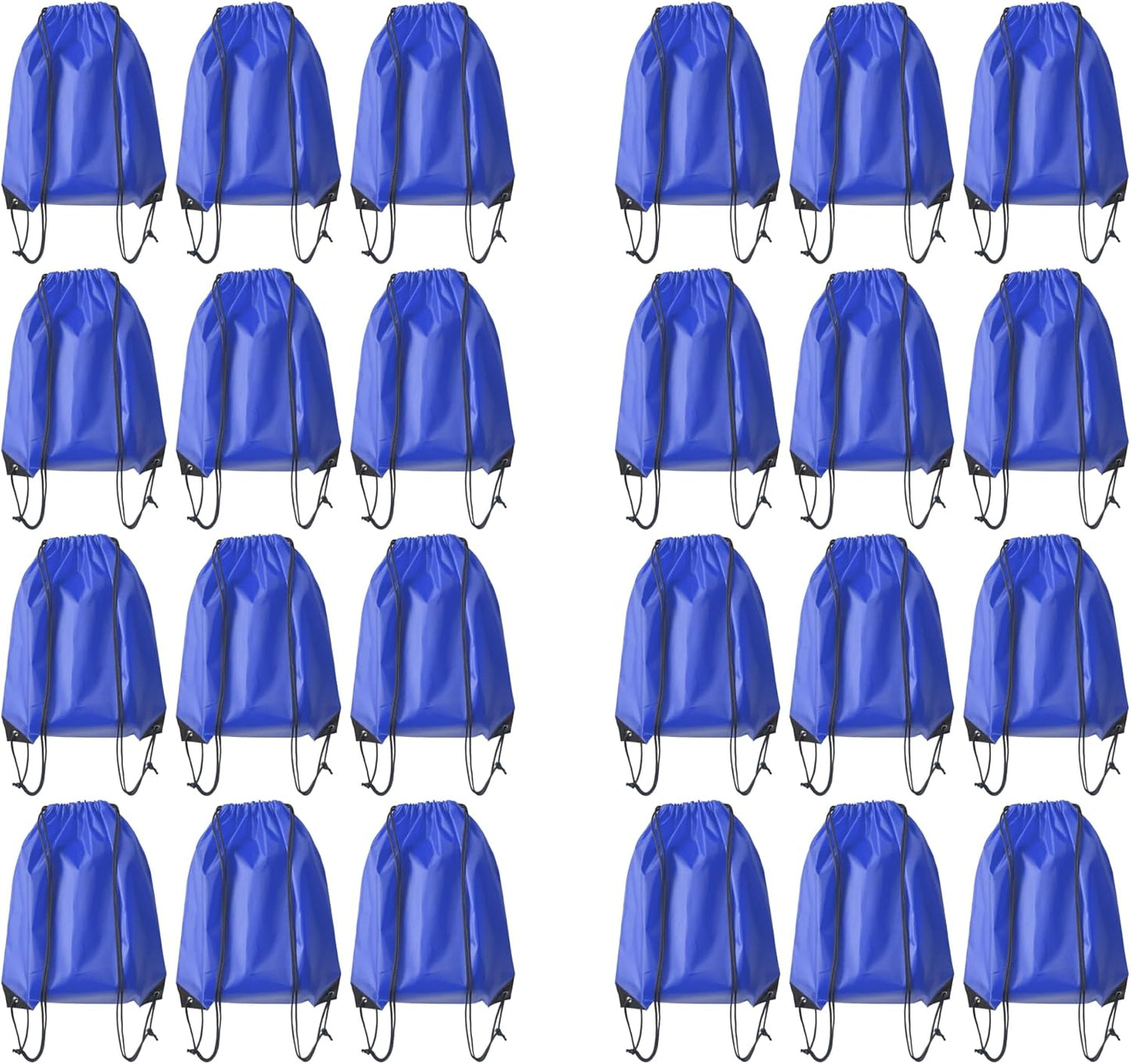 Drawstring Backpack Bulk 24Pcs Draw String Backpack Bags DIY Gym Sports Traveling Yoga Cinch Bag Sackpack Drawstring (royal blue bluenoye)