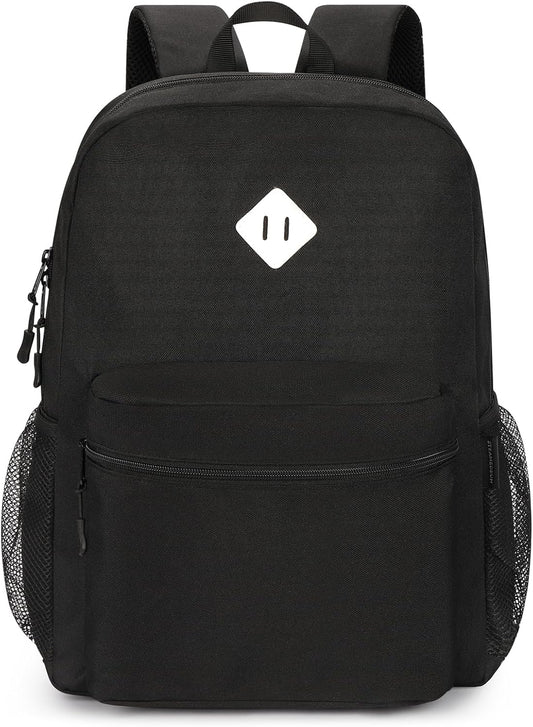 STEAMEDBUN Black Backpack for School,Teens Boys Backpack for Elementary School Bag