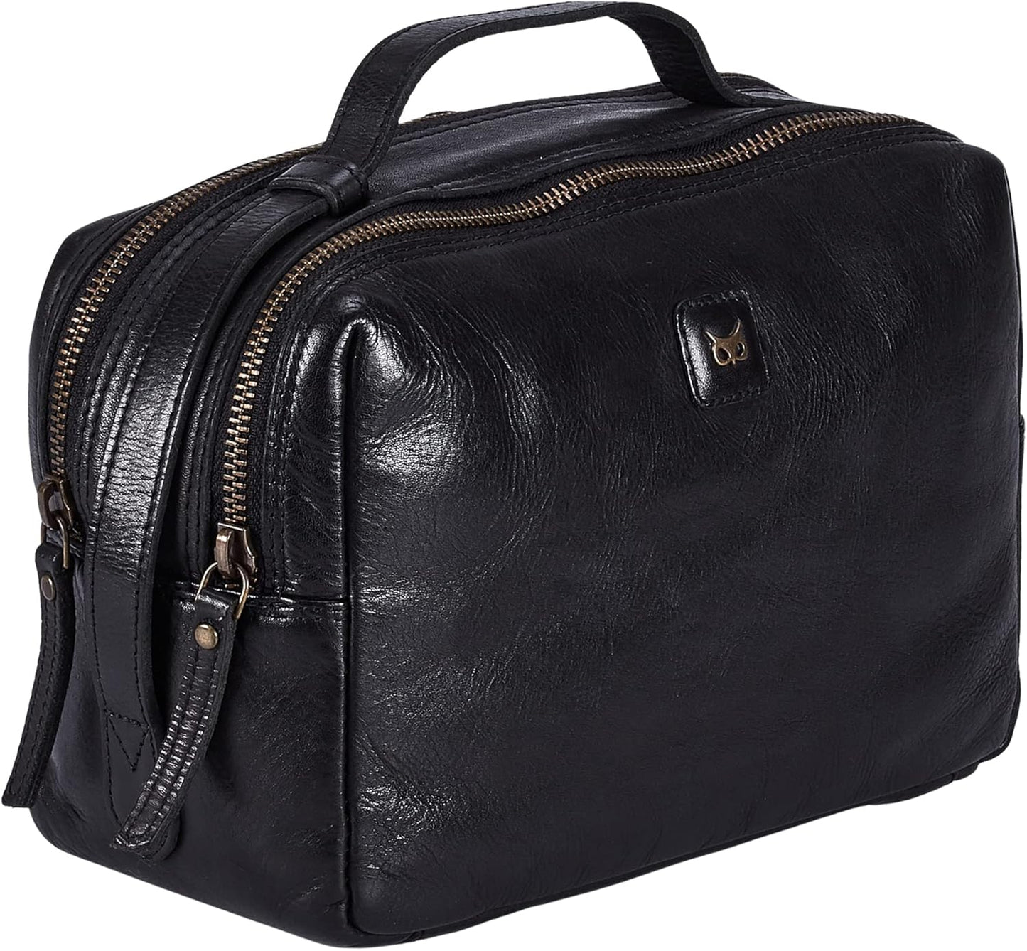 Real Leather Toiletry Bag Dopp Kit for Men Women Travel Shaving Pouch Organiser Double Compartment Cosmetic