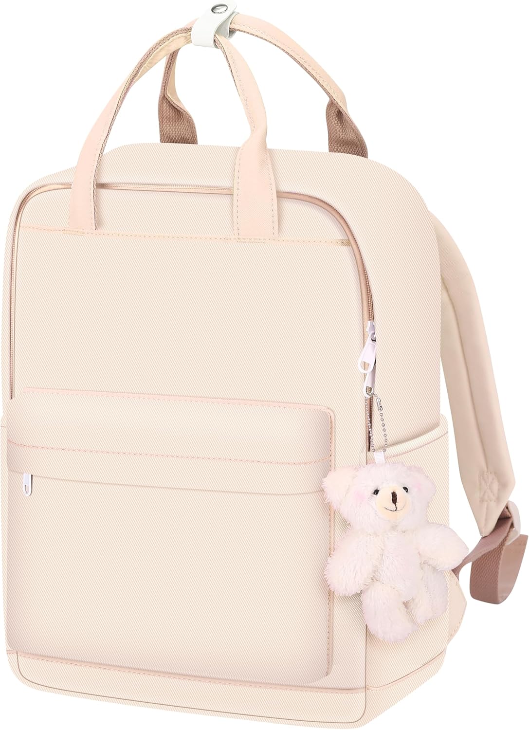 Backpack Casual Cute Lightweight Daypack Water Resistant College Kawaii Backpack for Teen Girls(BP23ST1-white)