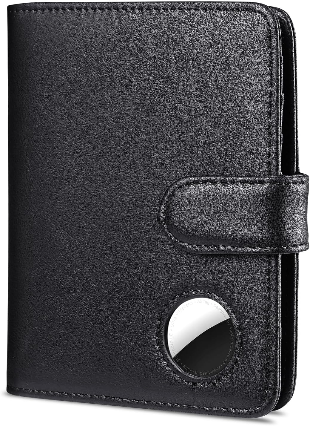 Passport Holder for Travel with AirTag Holder- Leather RFID Blocking Travel accessories with 5 Cards Slot&1ID Window,Magnetic Closure,Gift Box(Air Tag Not Included)
