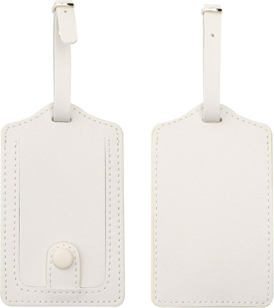 Jagucho Leather Luggage Tags for Men Women-Luggage Tags for Suitcases-Baggage Bag Tag Suitcase Labels ID Tags with Full Back Privacy Cover for Carnival Cruise Ships, Travel Tags
