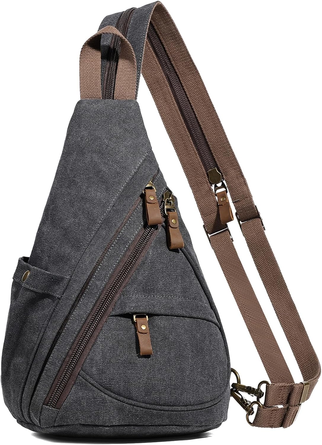 KL928 Canvas Sling Bag - Small Crossbody Backpack Shoulder Casual Daypack Rucksack for Men