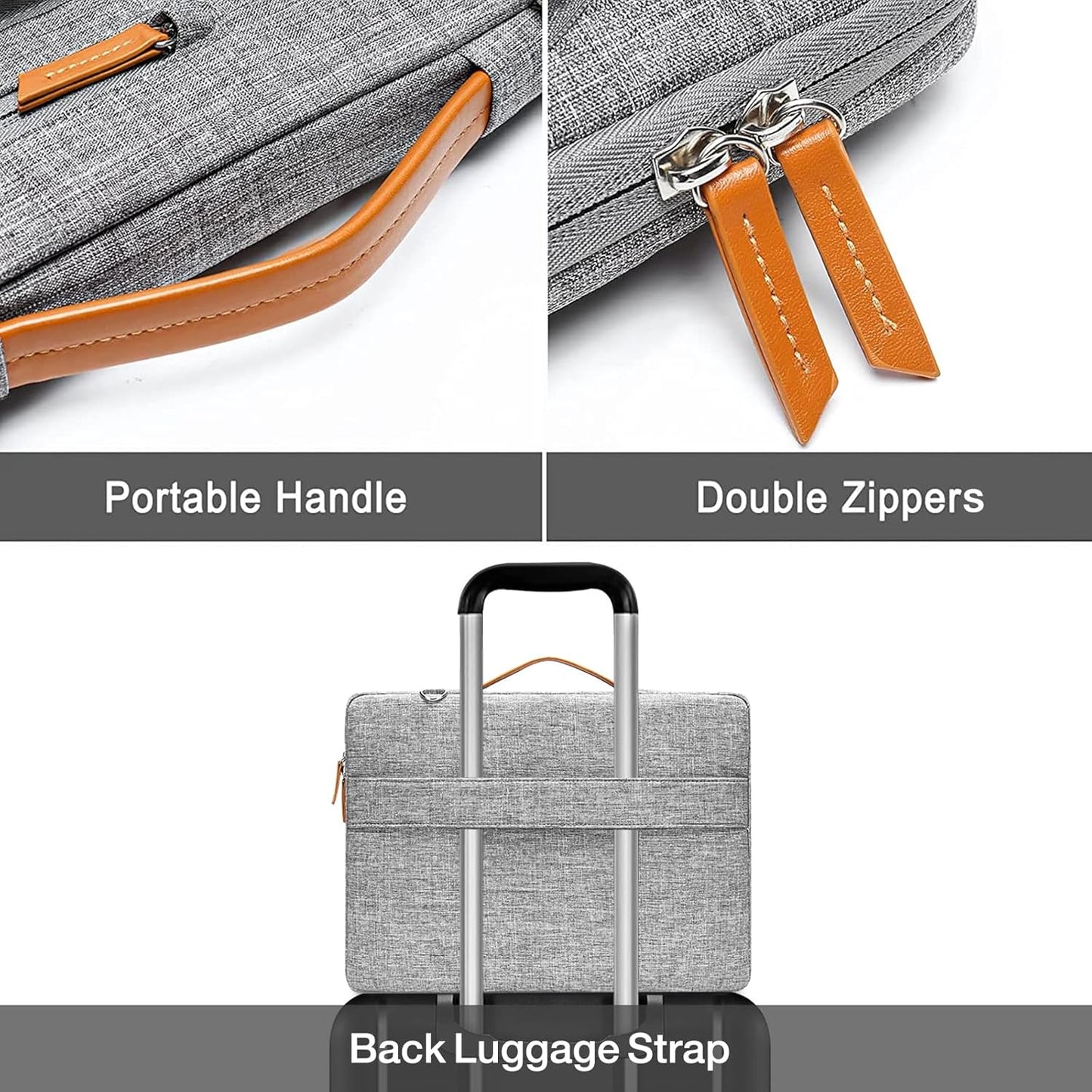 MOSISO 360 Protective Laptop Shoulder Bag,15 inch Computer Bag Compatible with MacBook Air M4 M3