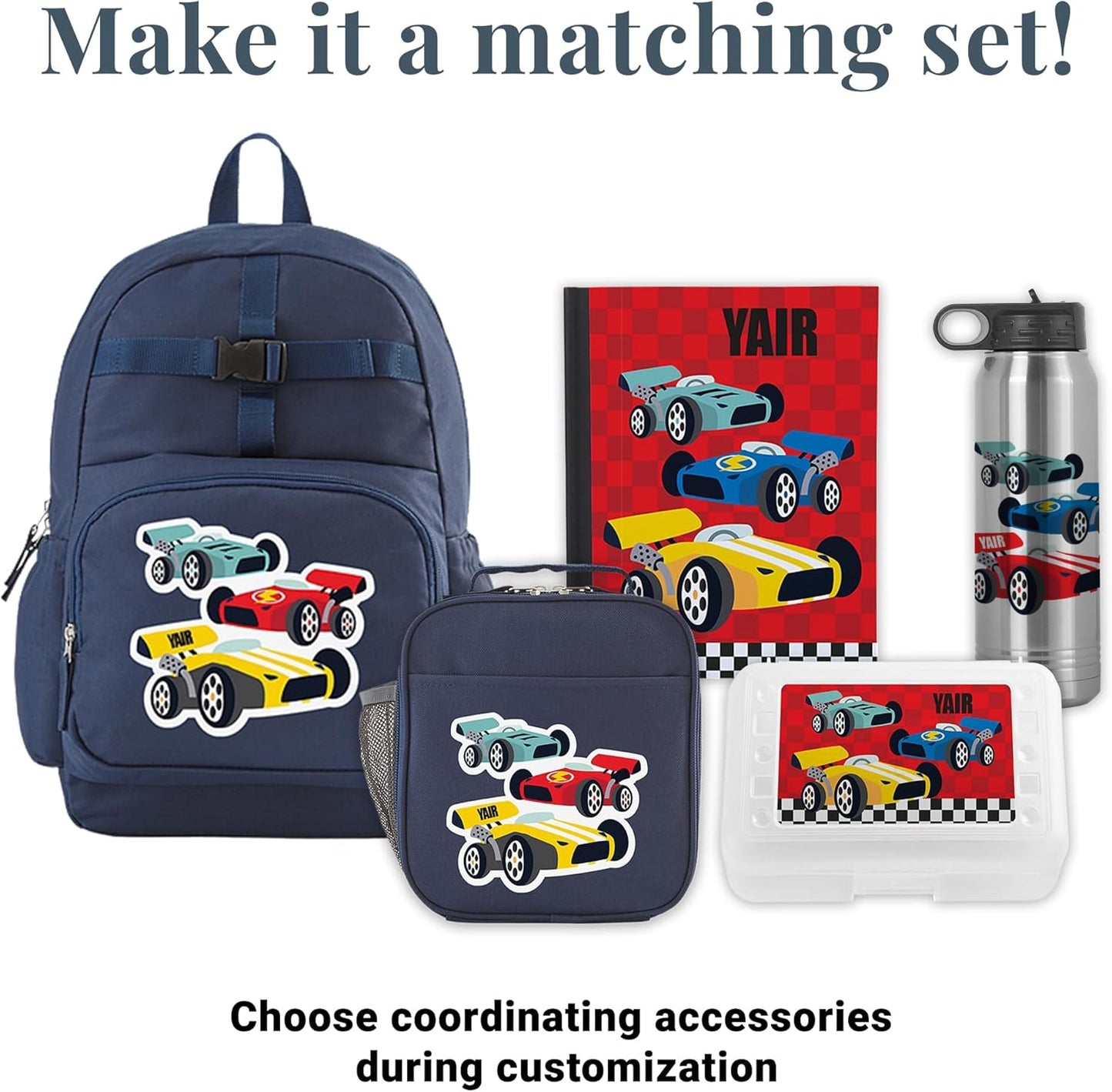 Let's Make Memories Kids Backpack for School, Personalized Back to School Supplies - Bookbag with