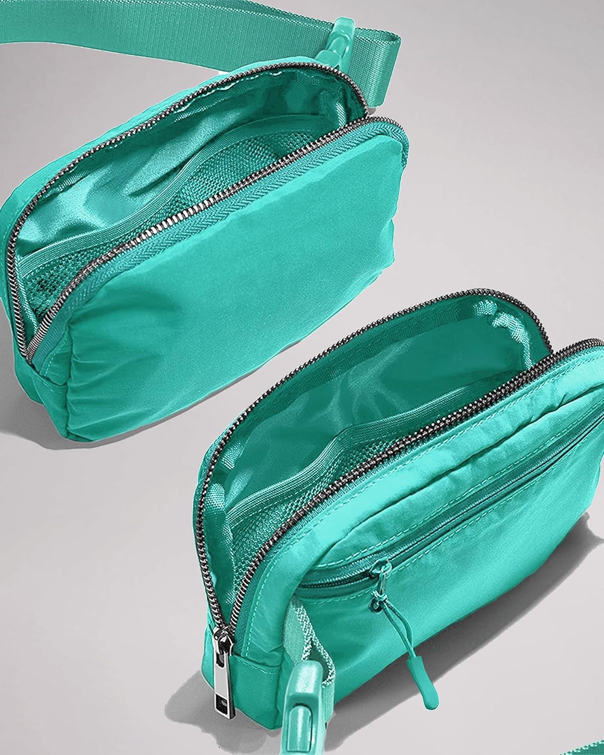 Waist Belt Bag for Women Lulu Dupes Mini Small Crossbody Purse Sling Cute Fashion Waterproof Fanny Pack Over The Shoulder Bags Fashionable Travel Running Belt Pouch Bum Bag Peppermint Green