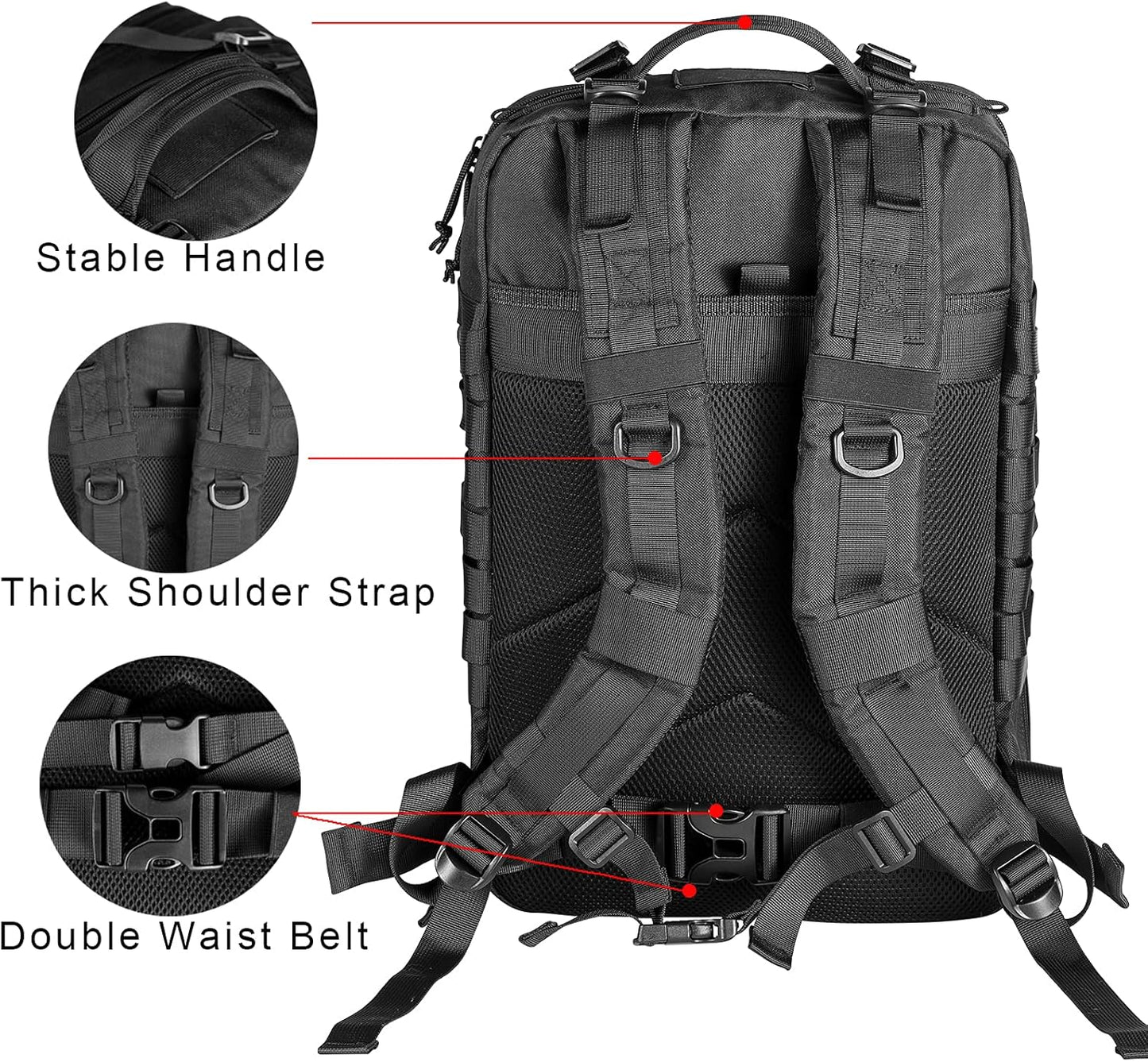 Himal Military Tactical Backpack - Large Army 3 Day Assault Pack Molle Bag Rucksack,40L