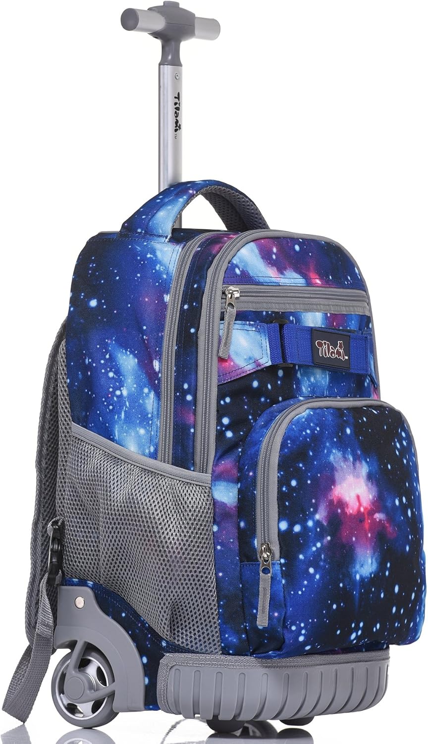 Tilami Rolling Backpack 18 inch Boys and Girls Laptop Backpack