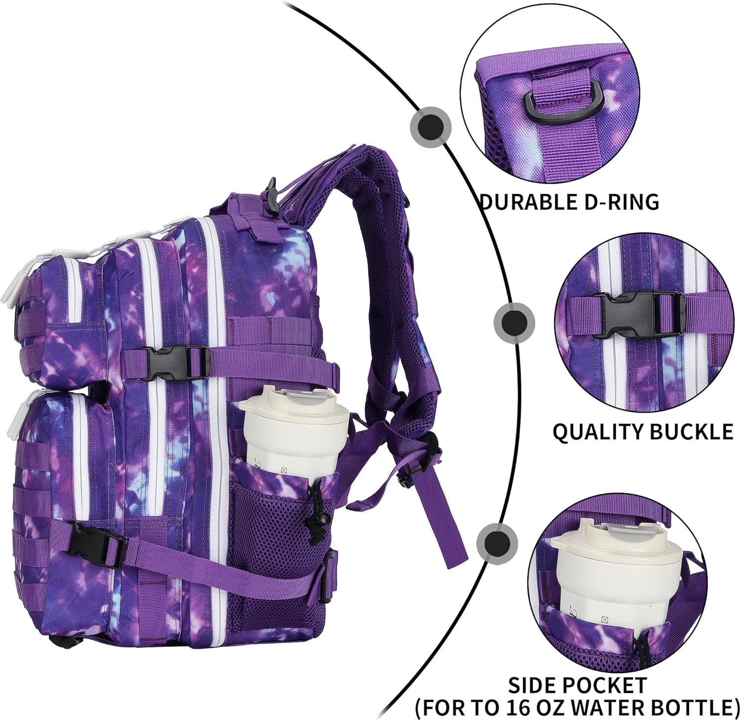 25L Tactical Backpack Military Tactical Backpack for Men and Women Small Assault Pack Outdoor