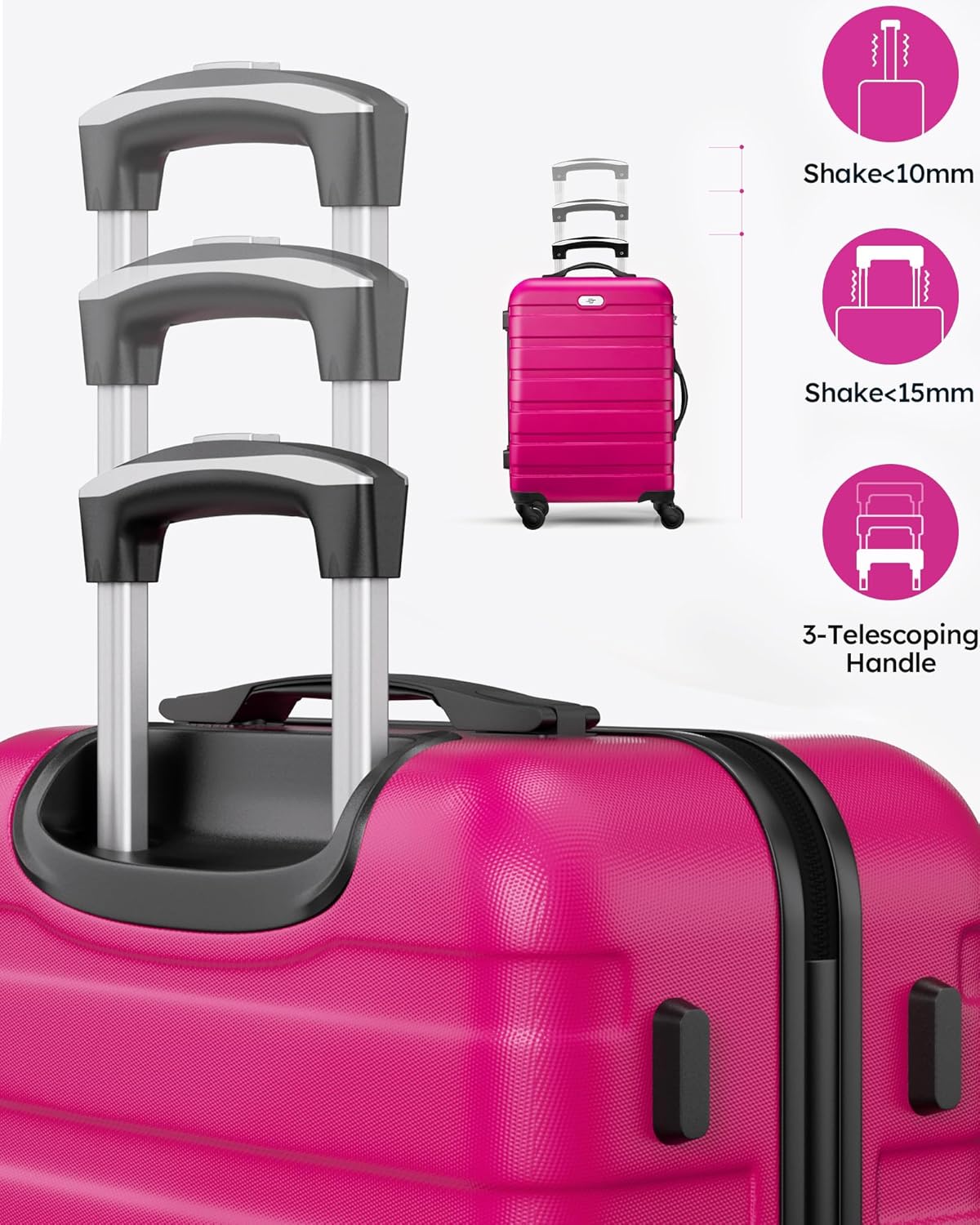 Suitour Luggage 3 Piece Sets Hard Shell Luggage Set with Spinner Wheels, TSA Lock, 20 24 28 inch