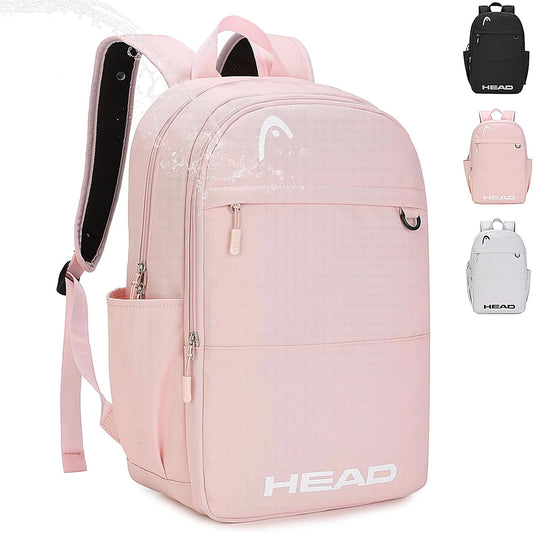 HEAD Waterproof Travel Backpack for Women & Men, Lightweight Laptop Backpack Computer Bags fits 15.6 inch Notebook, Casual Daypack College Backpacks for Weekender Overnight/Sports Gym/Work/Fitness