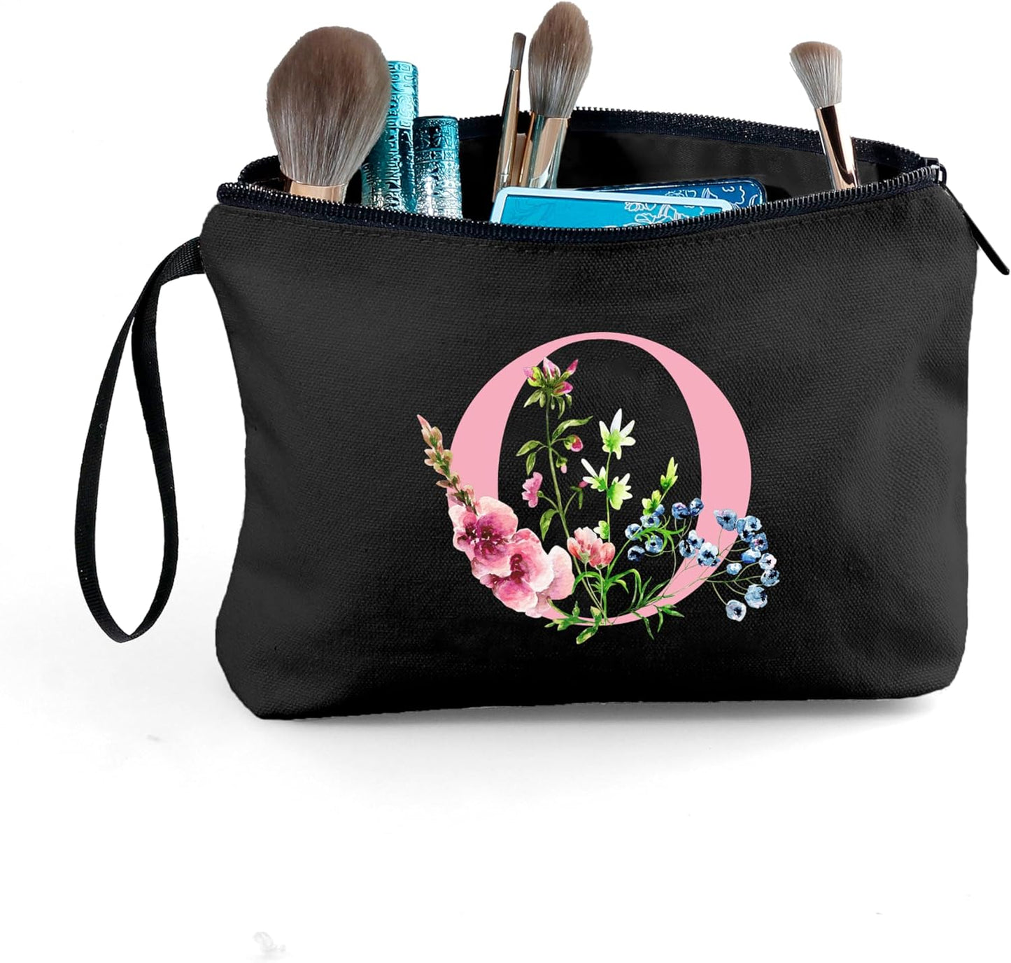 SEAMOON Women Birthday Unique Maid of Honor Friendship Gifts for Women Sister Bridesmaid Bride Personalized Travel Makeup Cosmetic Bag with Mirror Valentines Mothers Day Christmas Graduation O