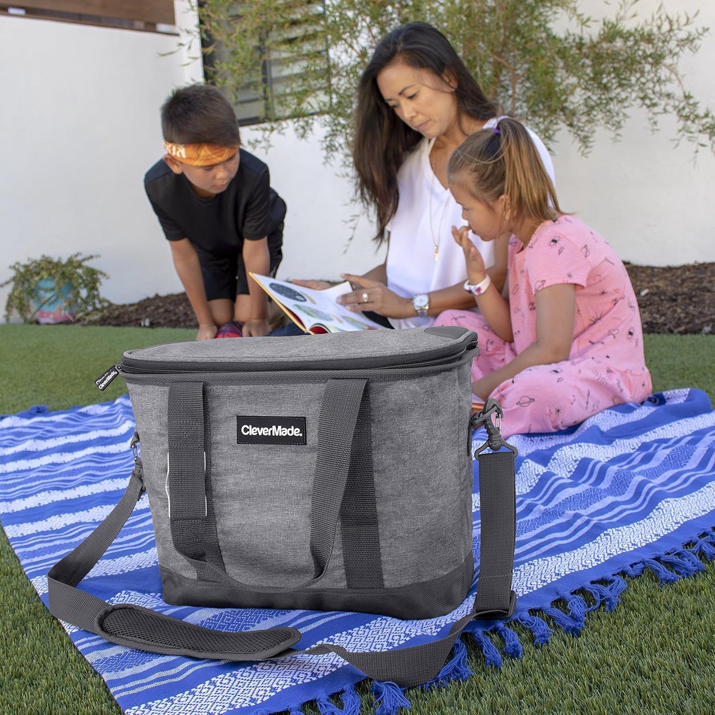 CleverMade Tahoe Collapsible Cooler Bag, Medium Travel Cooler, Gray