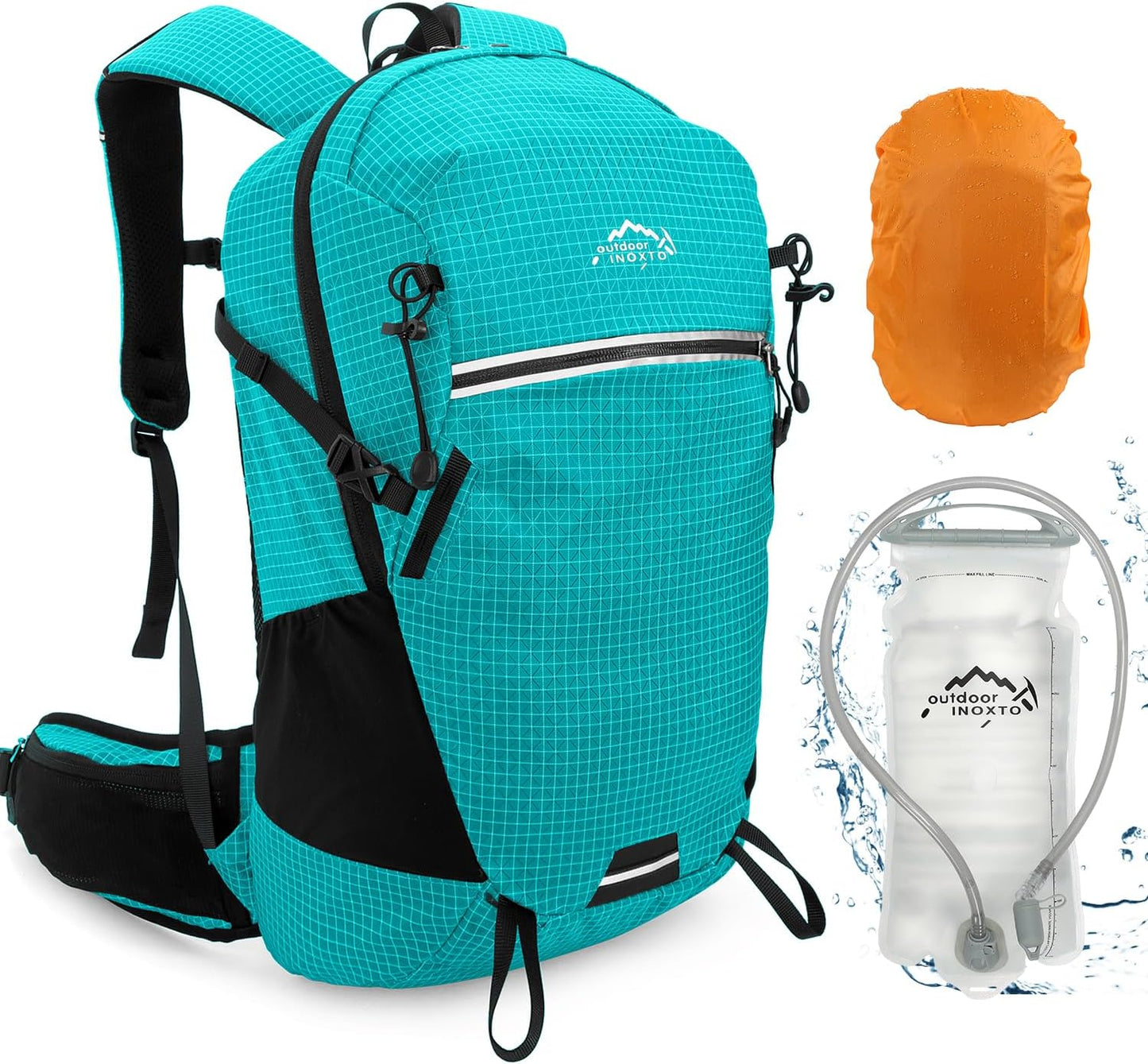 Hydration Backpack, 25L Hiking Backpack with 3L Water Bladder and Rain Cover, Hiking Water Backpack