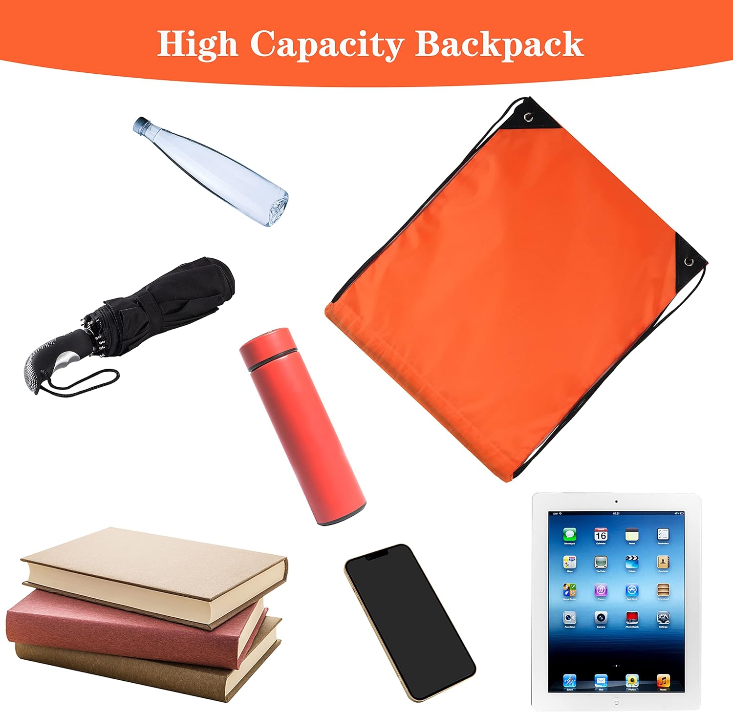 300 Pieces Drawstring Backpack Bags Sports Sackpack Bulk Cinch Gym Bag For Women Men Outdoor Sports