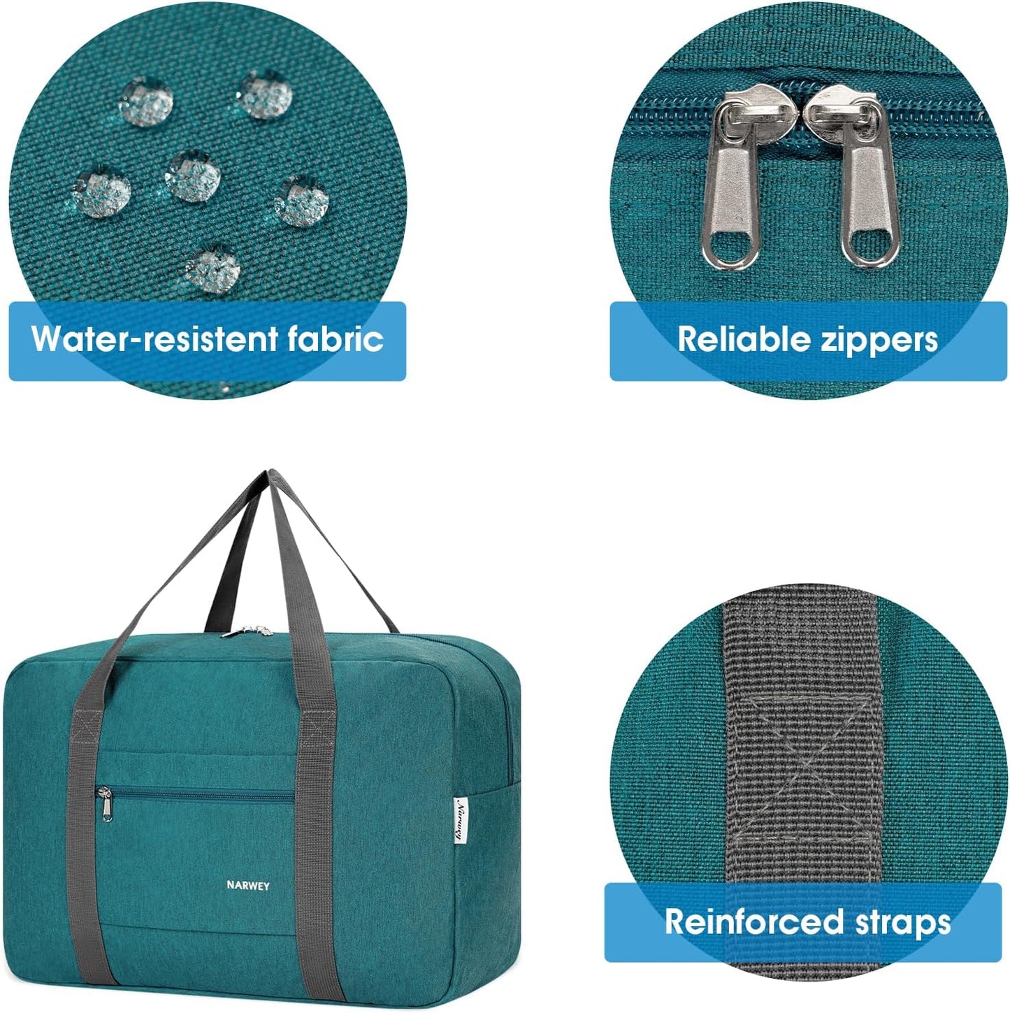 For Spirit Airlines Personal Item Bag 18x14x8 Foldable Travel Duffel Bag Tote Carry on Luggage Duffle Overnight for Women and Men
